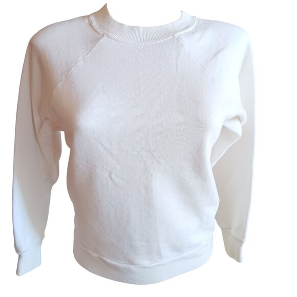 Vintage Women's Small Crewneck Sweatshirt 80's Fleece USA Made 1980's Cotton - Picture 2 of 7